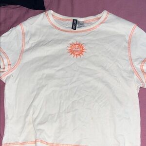 H&M White and Orange Kids Tee